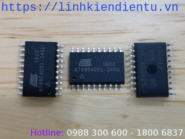 AT89C4051-24SU: 8-bit MCS với 4KByte Flash, 128Bytes SRAM, 20 chân