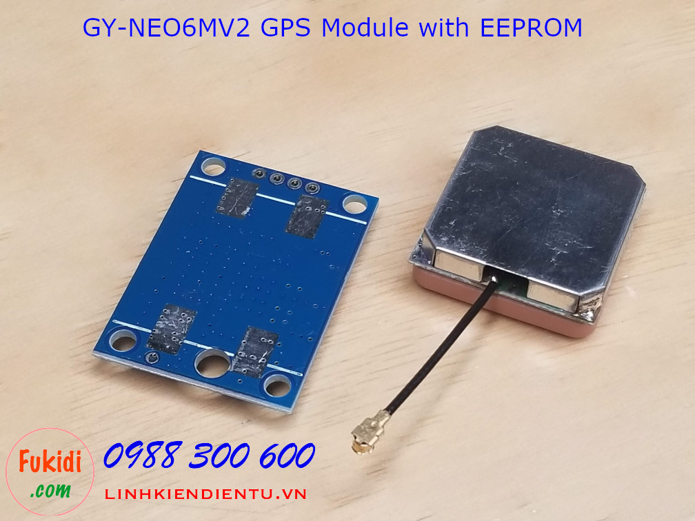 GY-NEO6MV2 module GPS GY-GPS6MV2 dùng chip NEO-6M kèm anten gốm, giao tiếp UART điện áp 3-5V