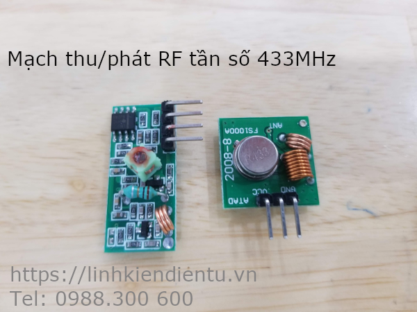 Mạch thu phát RF tần số 433MHz đơn giản