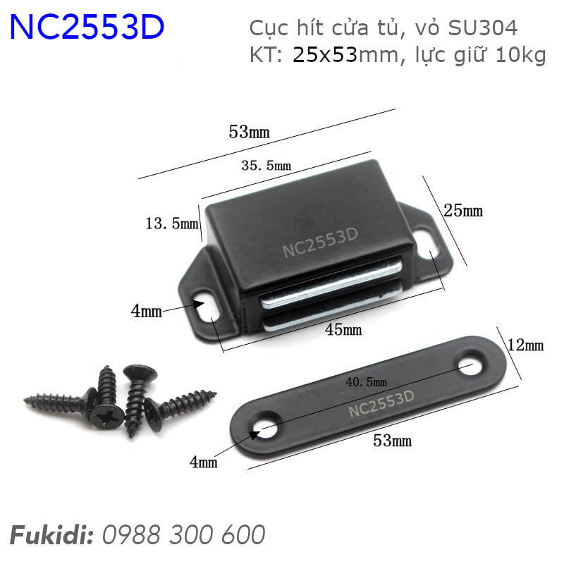 Chi tiết kích thước của cục hít NC2553D