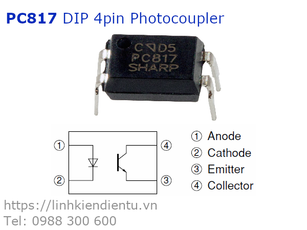 PC817 DIP 4pin Photocoupler