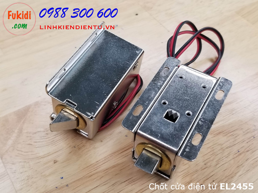 Then cửa, chốt cửa điện tử dùng để khóa-mở cửa bằng điện 24V, dùng cho nhà thông minh EL2455