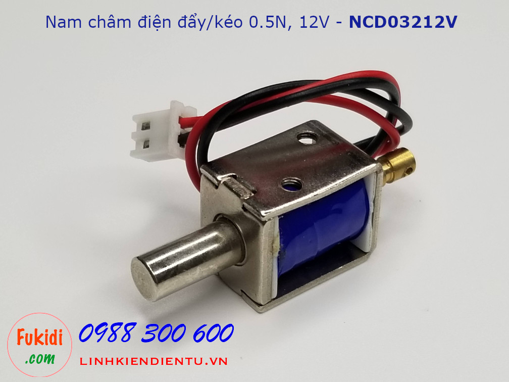 Chốt nam châm điện đẩy-kéo 0.5N 12V - NCD03212V
