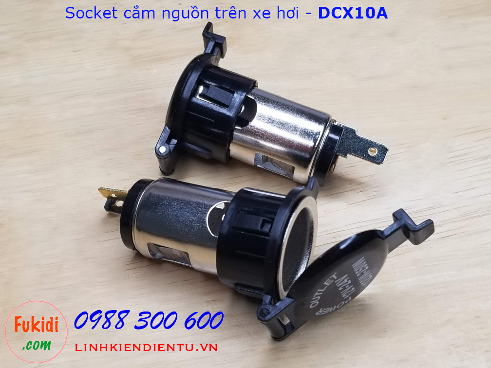 Socket cắm nguồn DC cho xe hơi điện áp 12-24V 10A - DCX10A
