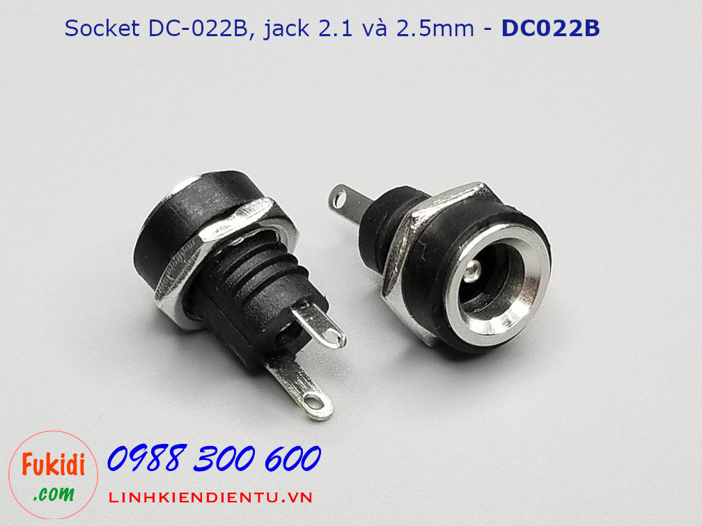 Socket DC-022B dùng cho chuẩn 2.1 và 2.5mm - DC022B