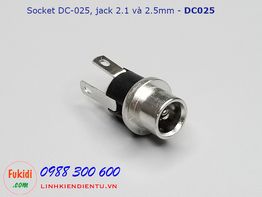 Socket DC-025 dùng cho chuẩn 2.1 và 2.5mm - DC025
