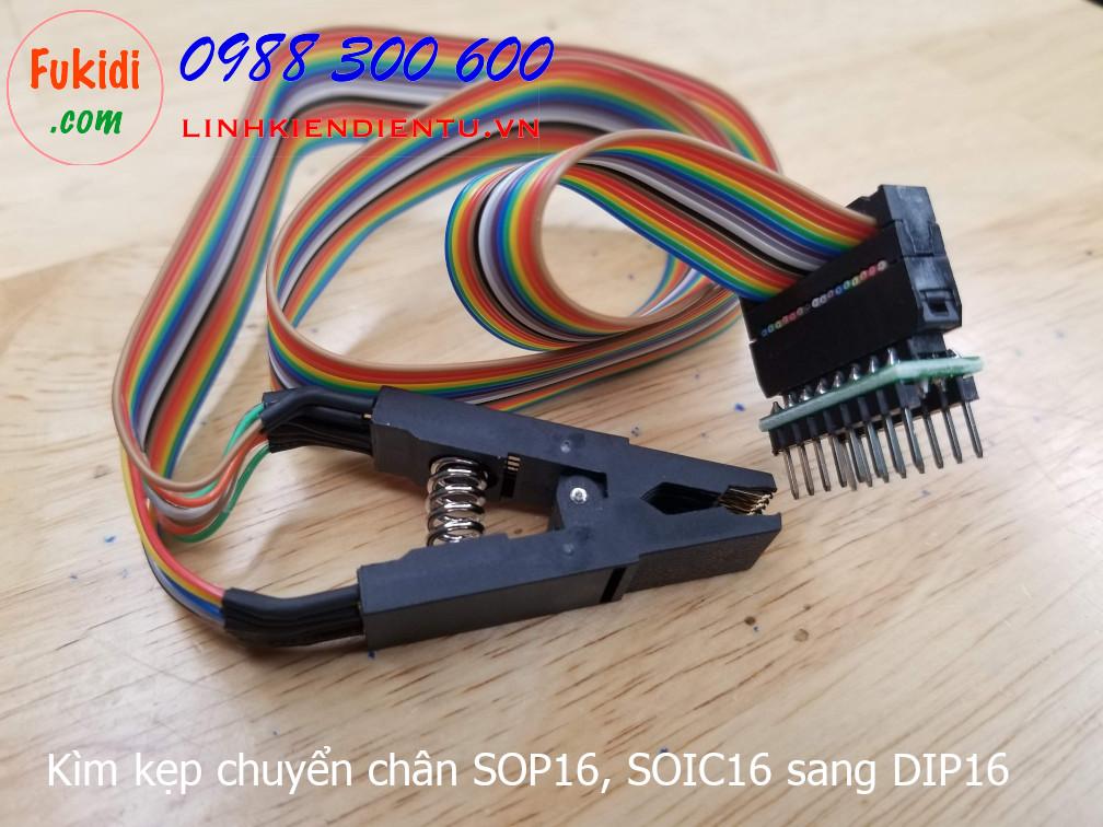 Kìm kẹp chuyển đổi chân đế IC từ SOP16 hoặc SOIC16 sang DIP16