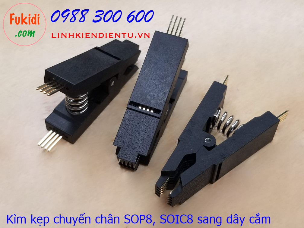 Kìm kẹp chuyển đổi chân đế IC từ SOP8 hoặc SOIC8 sang dây cắm hoặc DIP8