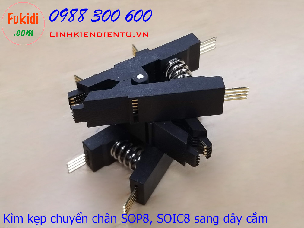 Kìm kẹp chuyển đổi chân đế IC từ SOP8 hoặc SOIC8 sang dây cắm hoặc DIP8