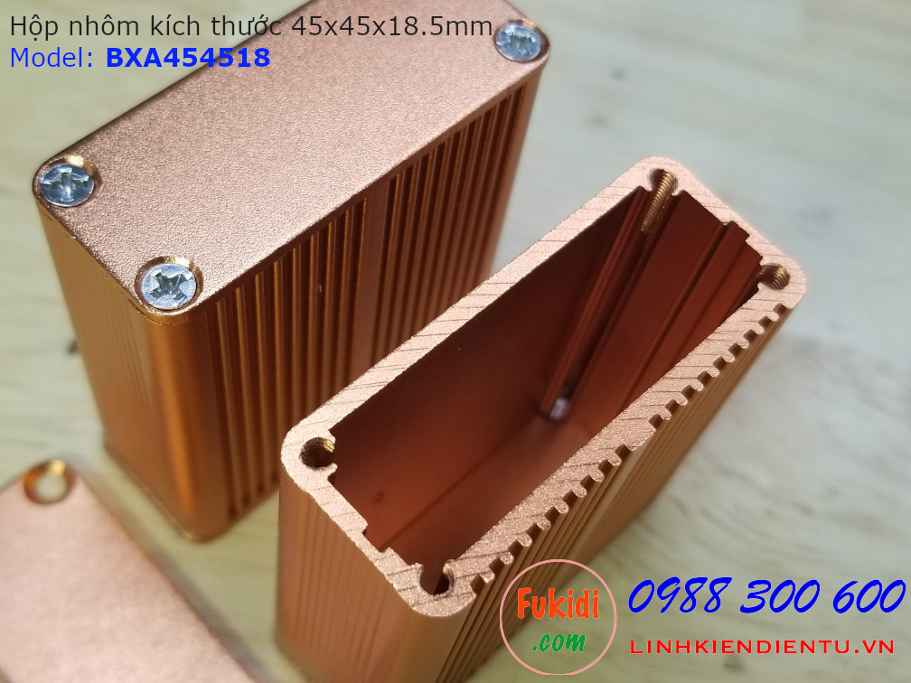 Hộp nhôm 45x45x18.5mm, Model BXA454518