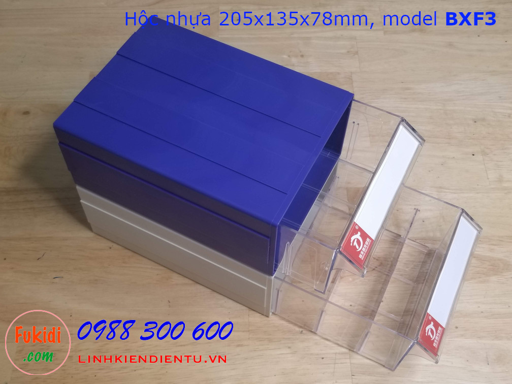 Hộc nhựa, hộp nhựa đa năng size 205x135x78mm model BXF3