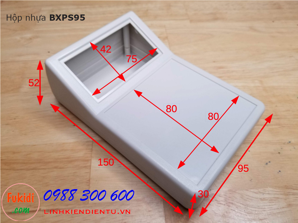 Hộp nhựa làm vỏ hộp cho sản phẩm điện tử cầm tay, có cả màn hình LCD và bàn phím nhập liệu BXPS95