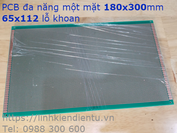 Mạch in đa năng một mặt 180x300mm 65x112 lỗ khoan
