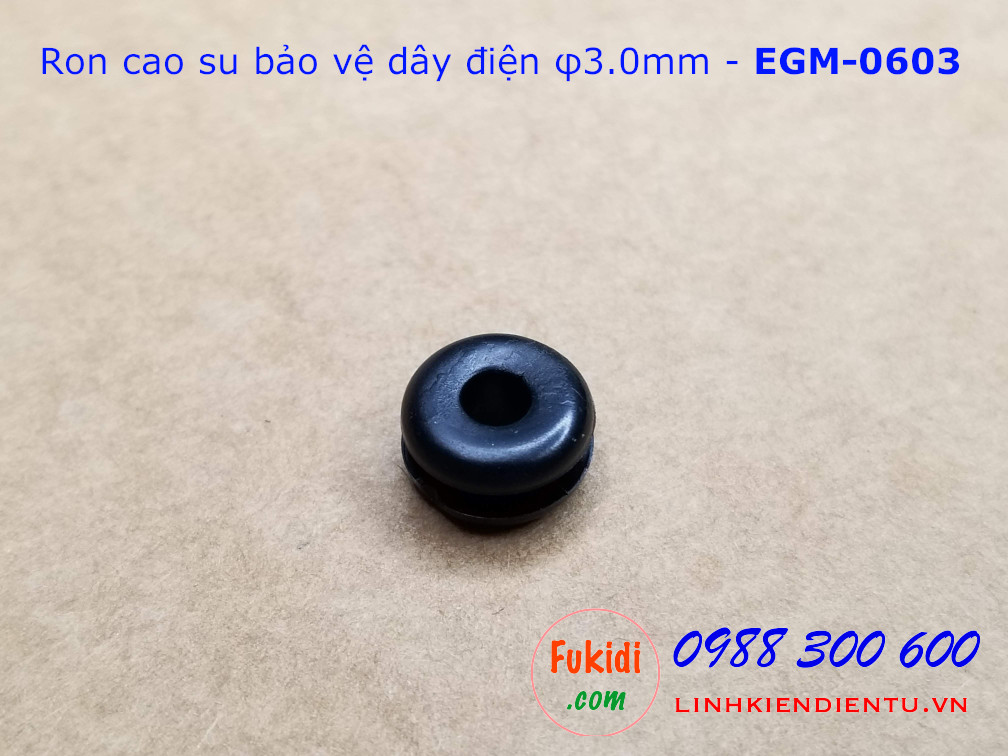   Vòng đệm, ron cao su bảo vệ dây phi 3mm EGM-0603 - EGM0603
