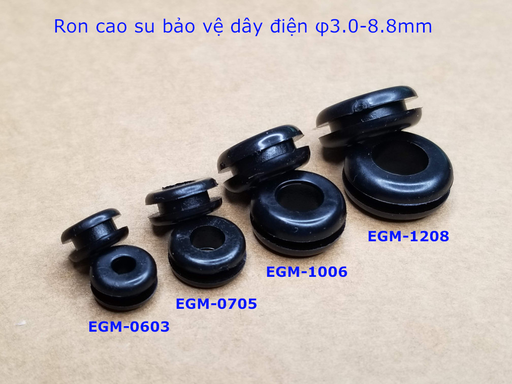 Vòng đệm, ron cao su bảo vệ dây phi 6.4mm EGM-1006 - EGM1006