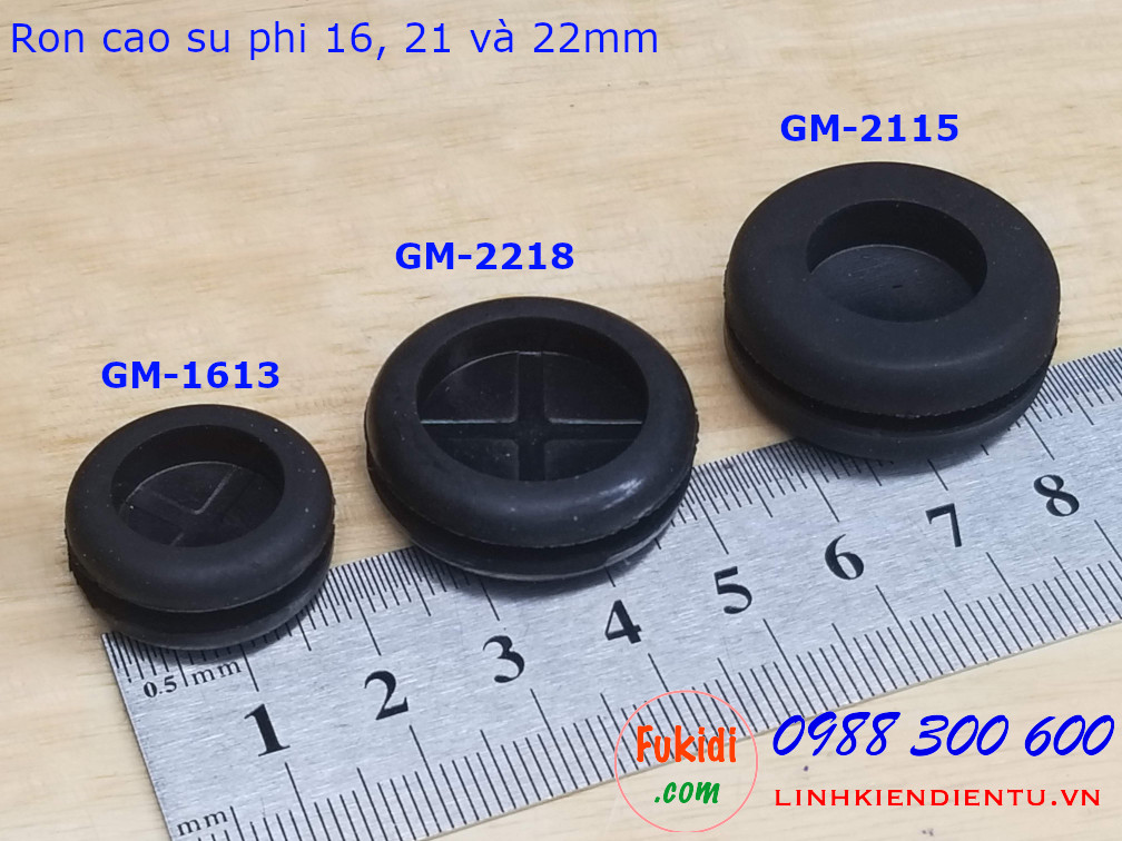 Vòng đệm, ron cao su cho dây điện phi 21mm, luồn dây 15mm dày 11.5mm - GM2115