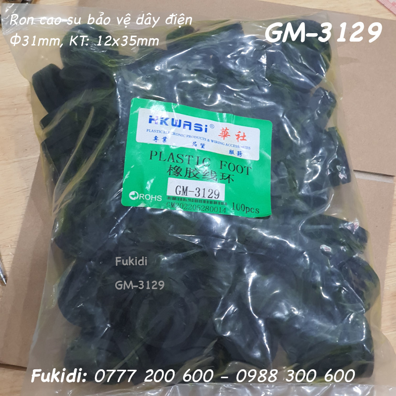 Ron cao su bảo vệ dây điện, luồn dây điện phi 31mm GM-3129