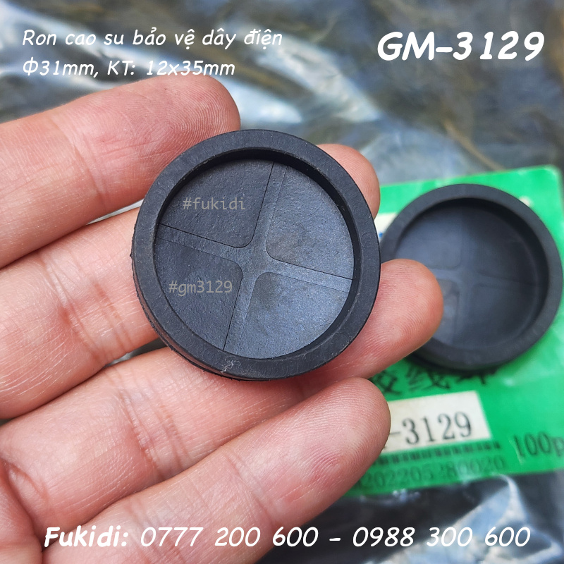 Ron cao su bảo vệ dây điện, luồn dây điện phi 31mm GM-3129