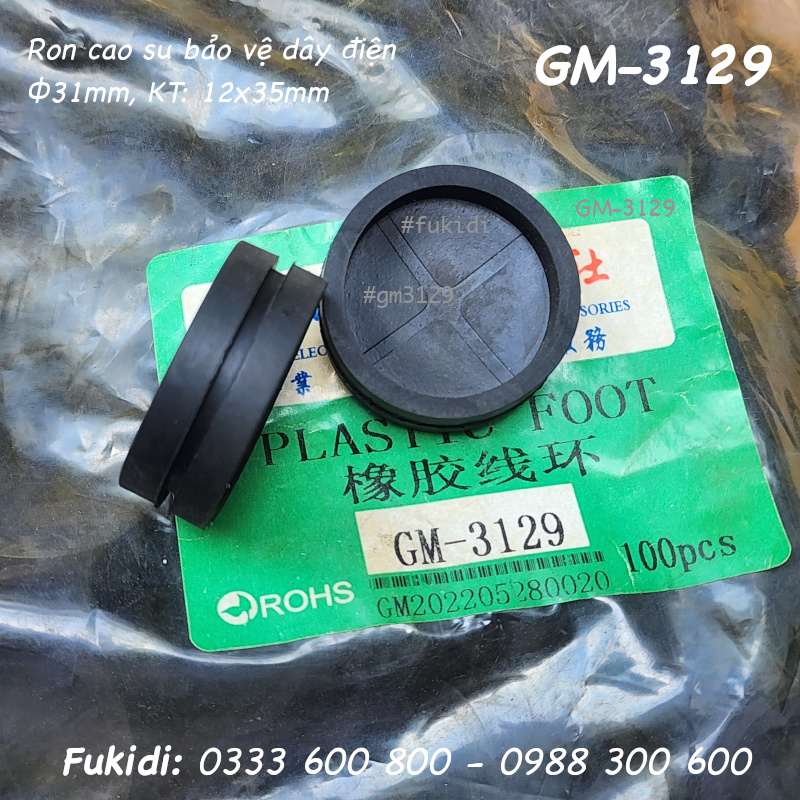 Ron cao su bảo vệ dây điện, luồn dây điện phi 31mm GM-3129
