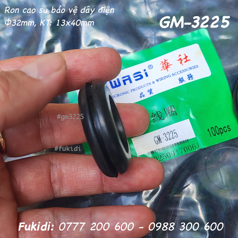 Vòng đệm, ron cao su phi 32mm, luồn dây 25mm GM-3225 - GM3225