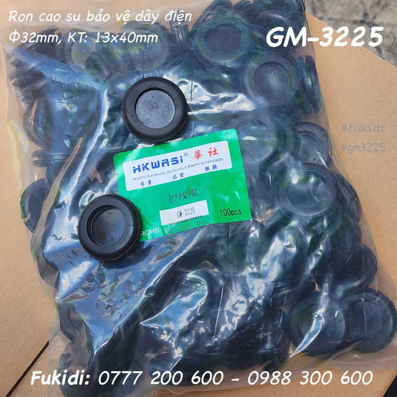 Vòng đệm, ron cao su phi 32mm, luồn dây 25mm GM-3225 - GM3225