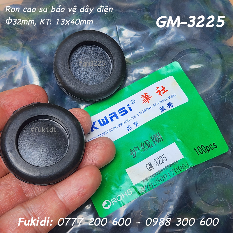 Vòng đệm, ron cao su phi 32mm, luồn dây 25mm GM-3225 - GM3225