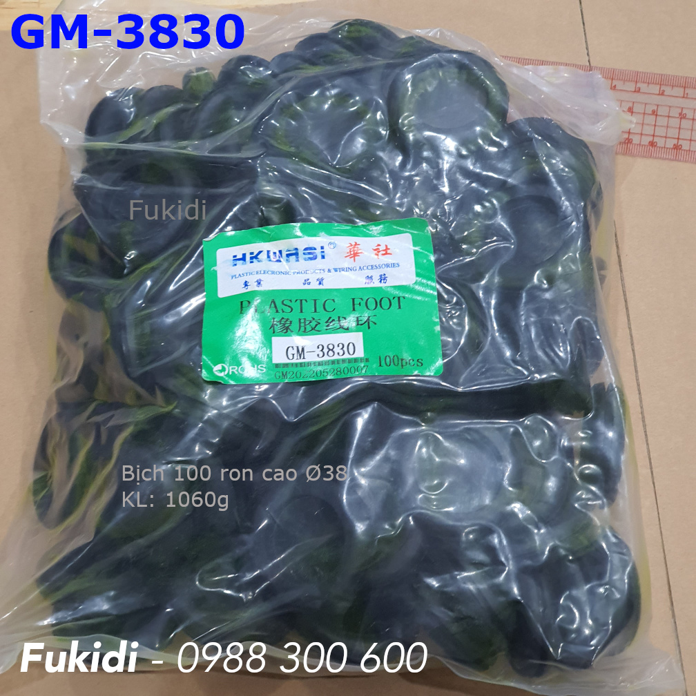Bịch 100 ron GM-3830 có đầy đủ thông tin, khối lượng 1060g/bịch