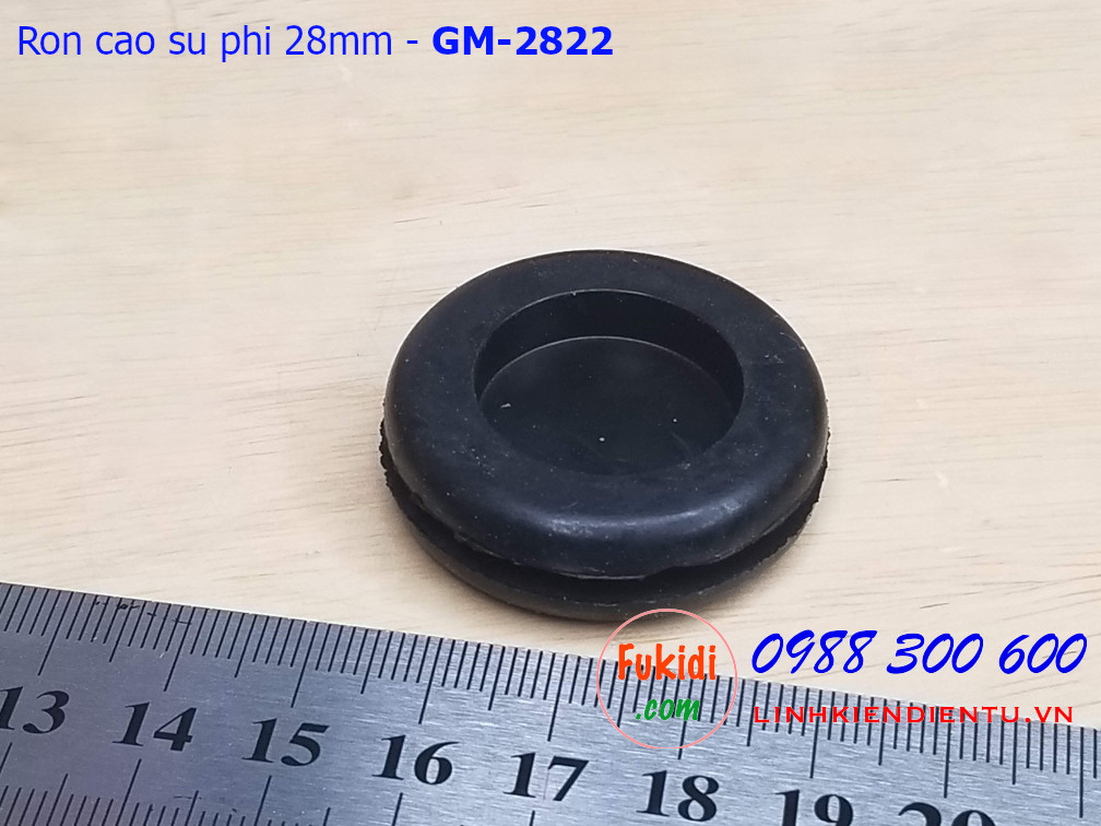 Vòng đệm, ron cao su phi 28mm, luồn dây 22mm dày 9mm GM-2822 - GM2822