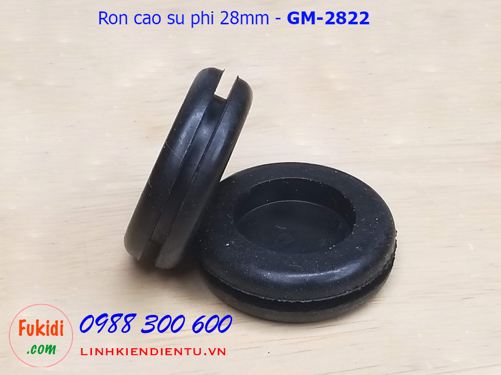 Vòng đệm, ron cao su phi 28mm, luồn dây 22mm dày 9mm GM-2822 - GM2822