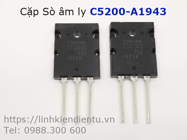 Cặp sò âm ly C5200 và A1943