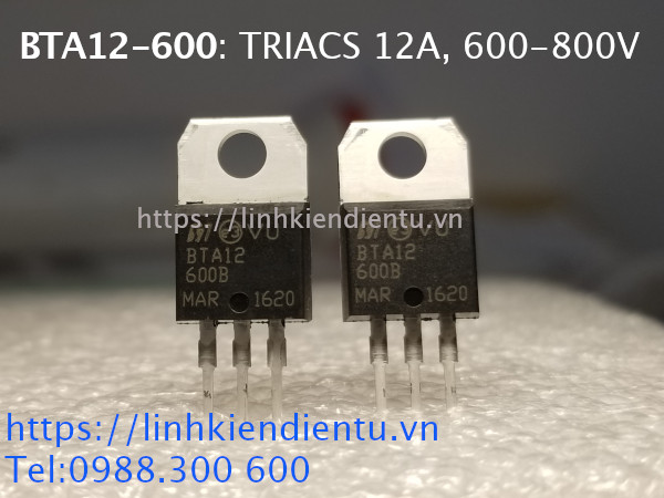 BTA12-600: Triac 12A, 600-800V