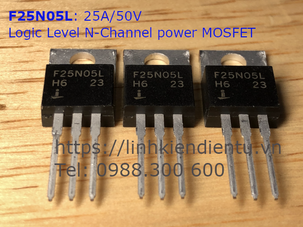 F25N05L 25A/50V Logic level N-Channel power MOSFET