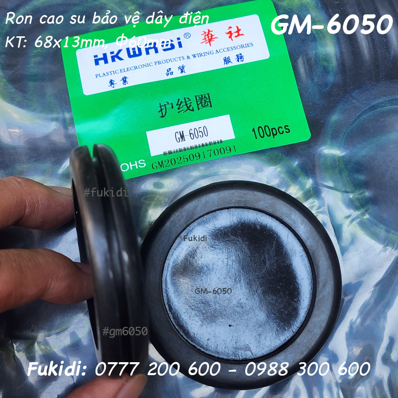 Ron cao su bảo vệ dây điện KT 68x13mm, phi 60mm - GM-6050
