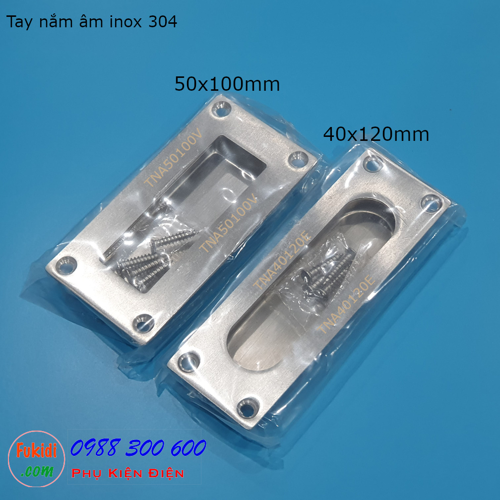 Hai loại tay nắm âm phổ biến là TNA50100V và TNA40120E