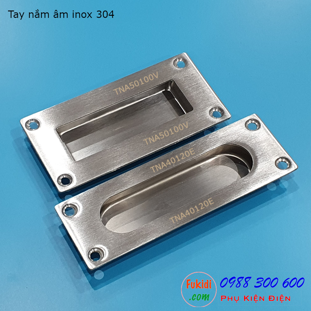 Ảnh tháo vỏ bọc của hai loại tay nắm âm phổ biến là TNA50100V và TNA40120E