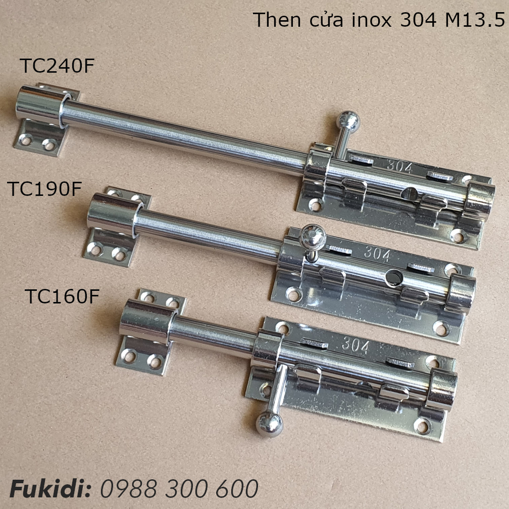 ba kích cỡ của then TC160F như hình dưới, chì khác chiều dài then, còn lại như nhau hết