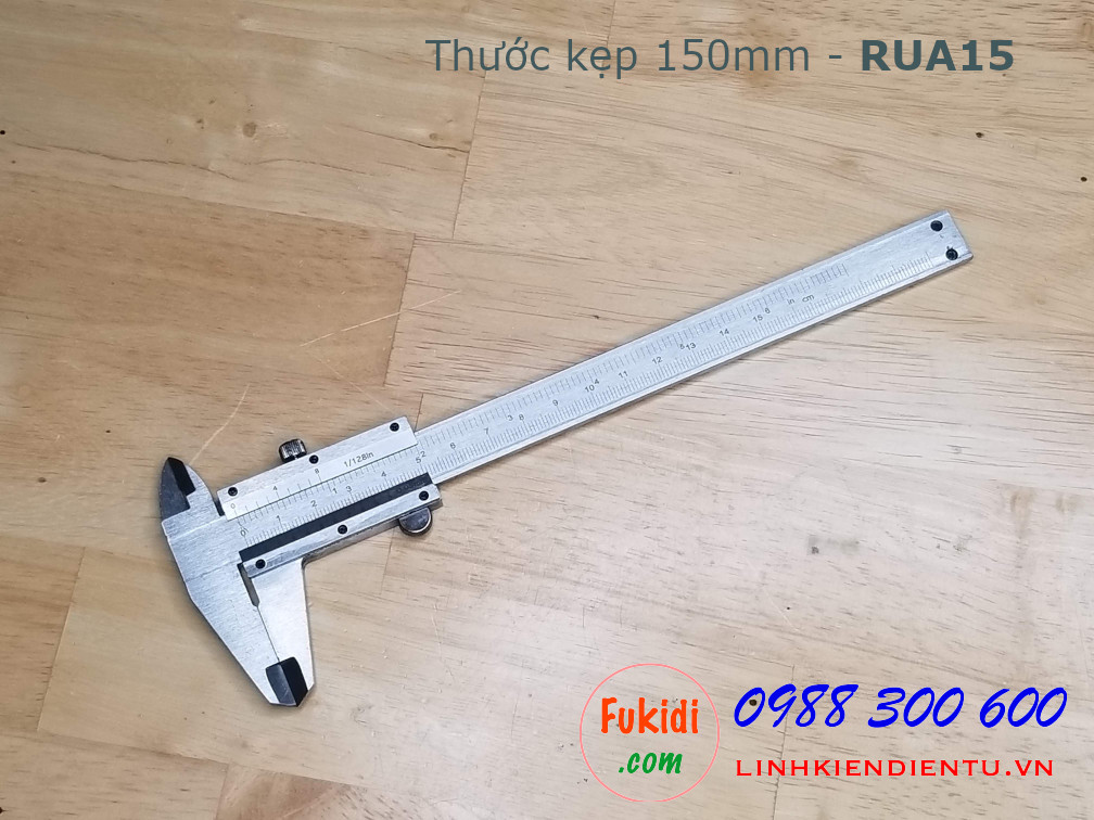 Thước kẹp tầm đo 15cm, chất liệu thép không rì, model RUA15