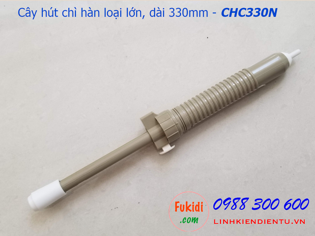 Cây hút chì hàn, hút thiếc hàn loại lớn, chiều dài 330mm, bằng nhựa màu xanh và xám CHC330P