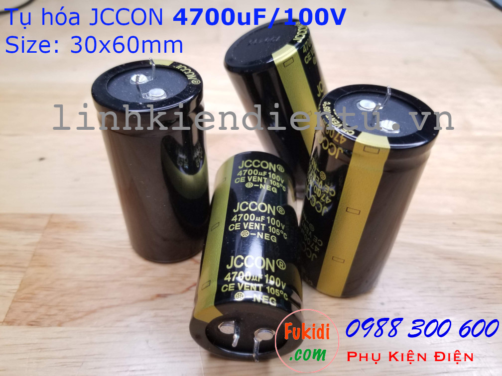 Tụ hóa JCCON 4700uF 100V size 30x60mm