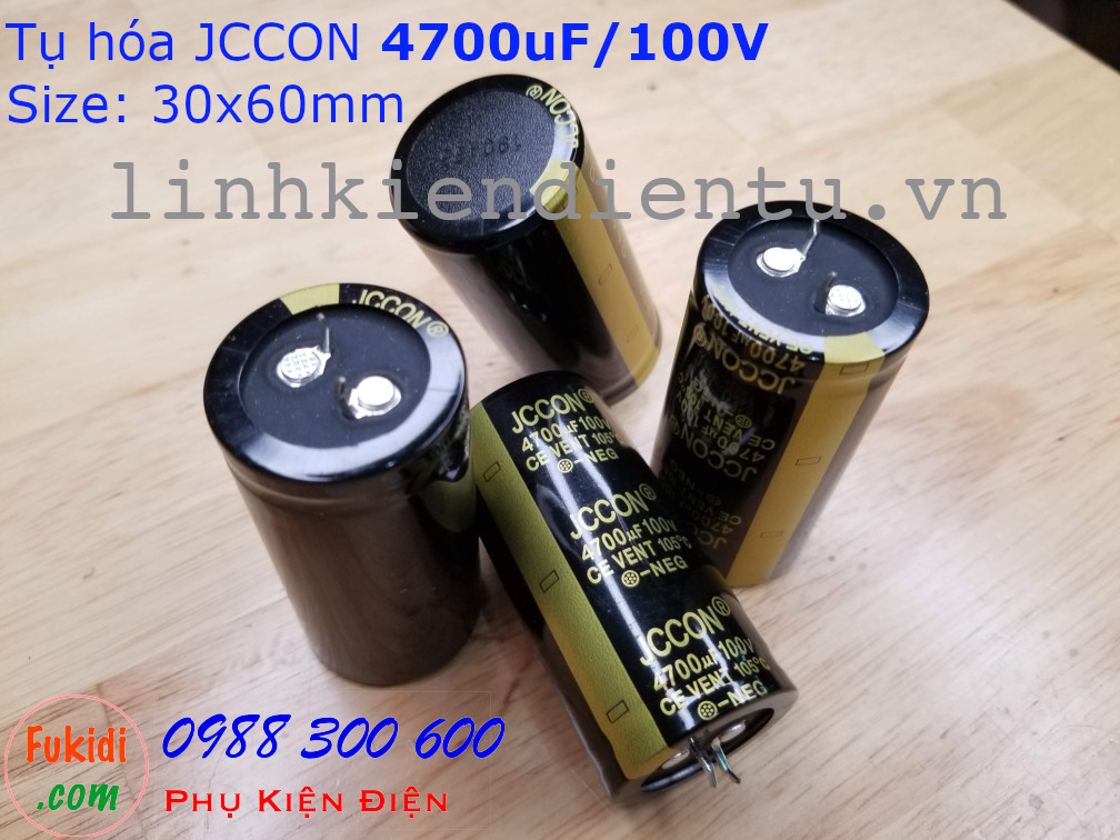 Tụ hóa JCCON 4700uF 100V size 30x60mm