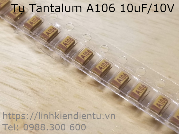 Tụ Tantalum A106, 10uF/10V SMD A106