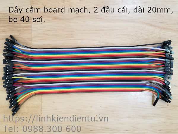 Bẹ dây nối board mạch 40 sợi - hai đầu cái, dài 20mm