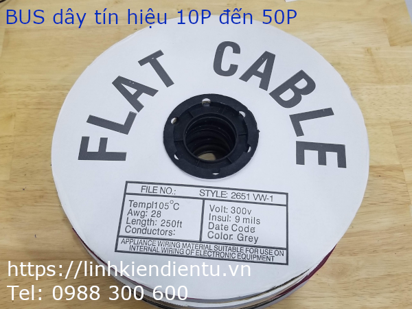 Flat Cable 2651 VW-1 dây cáp bẹ xám 10P