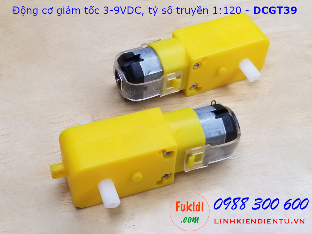 Động cơ giảm tốc mini 3-9VDC tỷ số truyền 1:120 - DCGT39